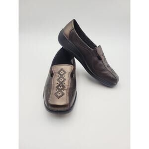 Hotter Calypso Two Tone Brown Slip On Loafers US Sz 5 VTG ENGLAND